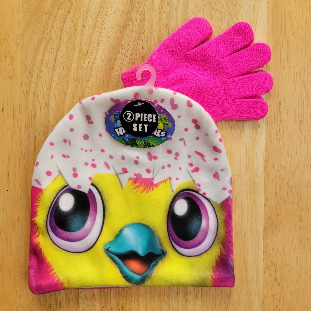 Hatchimals Girls Beanie One Size 2 Pc Set NWT